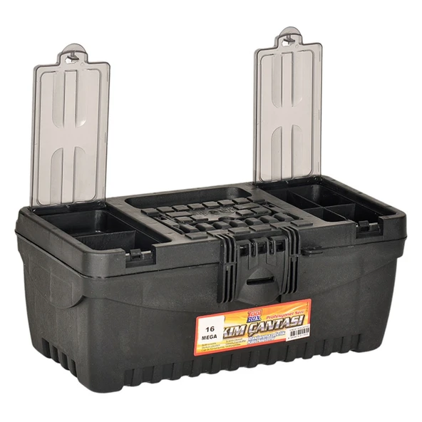 Takım Çantası - 16 Inç - Mega - Malzeme Kutusu - Siyah (Kod 114) - Resim 2