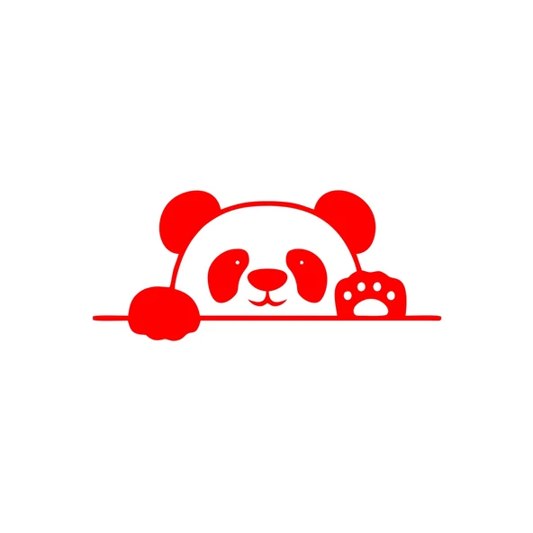 Panda Araba Sticker 17x17 Cm Kırmızı ürün görseli