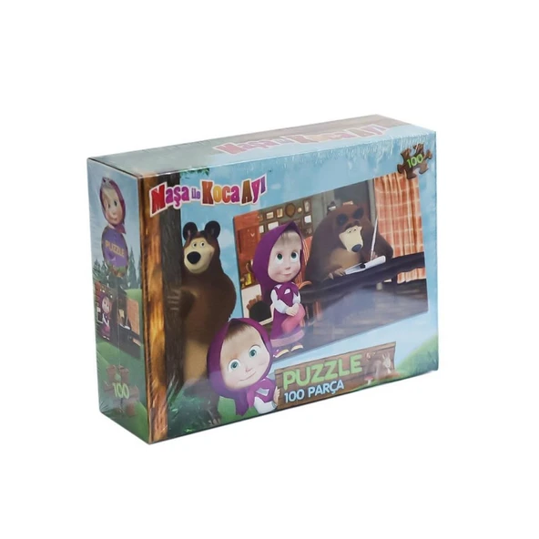 Nessiworld MS7968 Maşa ile Koca Ayı 100 Parça Puzzle -LaçoKids