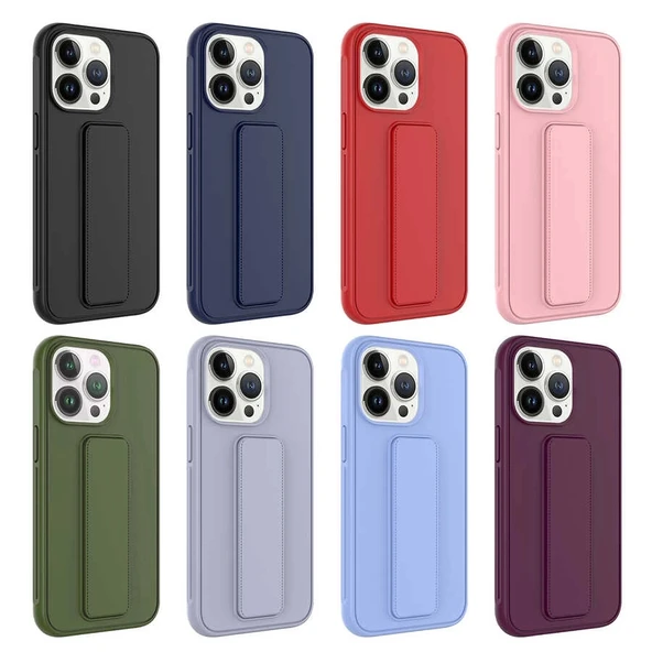 Apple iPhone 13 Pro Max Kılıf Zore Qstand Kapak - 3