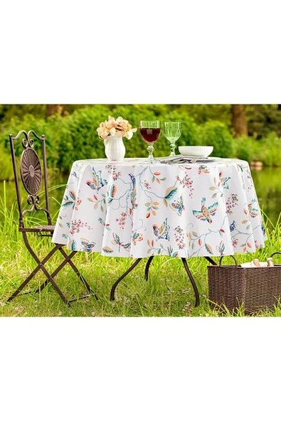 Violet Pvc Masa Örtüsü - Beyaz - 140 Cm