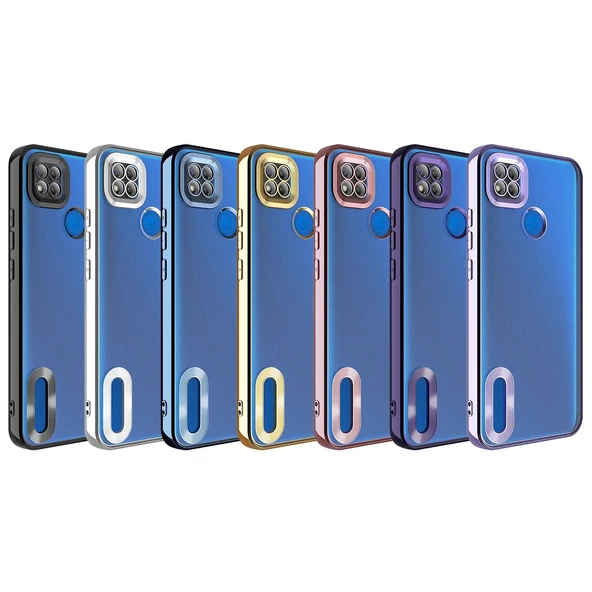 Xiaomi Redmi 9C Kılıf Kamera Korumalı Logo Gösteren Zore Omega Kapak - 2