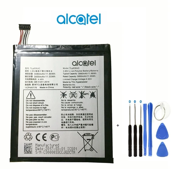 Alcatel A3 XL TLP030JC 9000-9000X-9000D PİL Batarya ve Tamir Seti - Resim 3