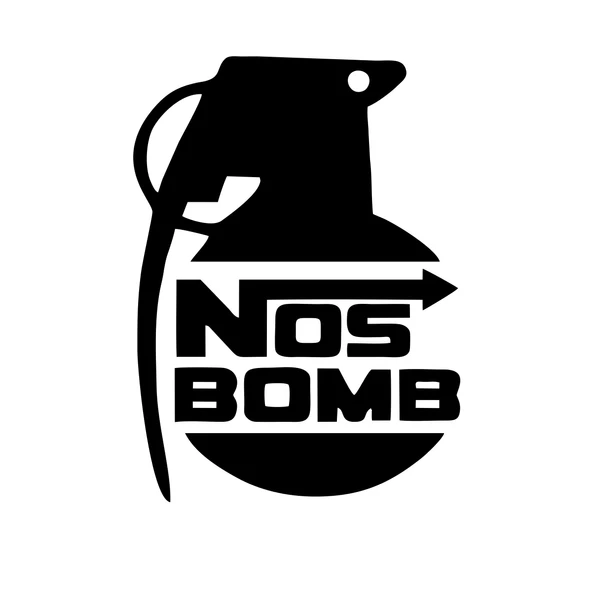 Nos Bomb Araba Sticker 17x17 Cm Siyah ürün görseli