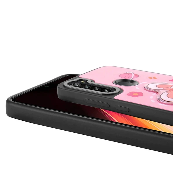 Xiaomi Redmi Note 8 Kılıf Parlayan Kabartmalı İkonik Figürlü Zore Amas Silikon Kapak - 4