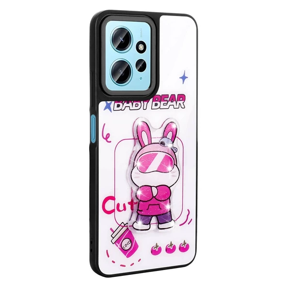 Xiaomi Redmi Note 12 4G Kılıf Parlayan Kabartmalı İkonik Figürlü Zore Amas Silikon Kapak - 7