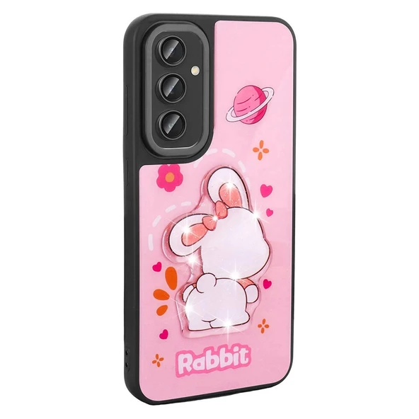 Galaxy A14 Kılıf Parlayan Kabartmalı İkonik Figürlü Zore Amas Silikon Kapak - Resim 6