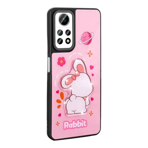 Xiaomi Redmi Note 12 Pro 4G Kılıf Parlayan Kabartmalı İkonik Figürlü Zore Amas Silikon Kapak - 6