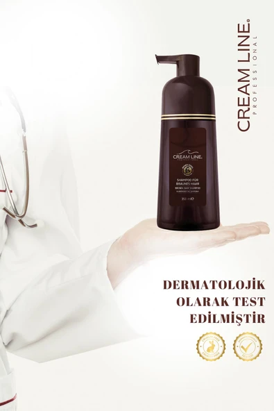Cream Line Kadın ve Erkeklere Özel Koyu Kestane Saç Şampuanı 350 ml - 5
