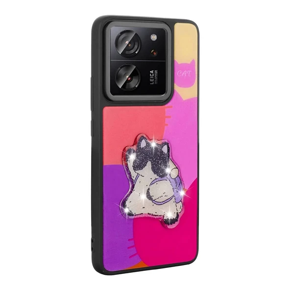 Xiaomi Mi 13T Pro Kılıf Parlayan Kabartmalı İkonik Figürlü Zore Amas Silikon Kapak - 3