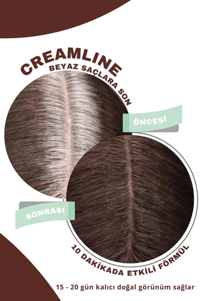 Cream Line Kadın ve Erkeklere Özel Koyu Kestane Saç Şampuanı 350 ml - 6