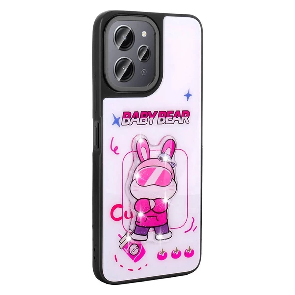 Xiaomi Redmi 12 4G Kılıf Parlayan Kabartmalı İkonik Figürlü Zore Amas Silikon Kapak - 3