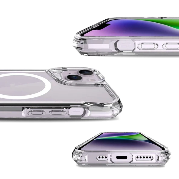 Apple iPhone 13 Kılıf Zore M-safe Şarj Özellikli T-Max M-safe Kapak - 4