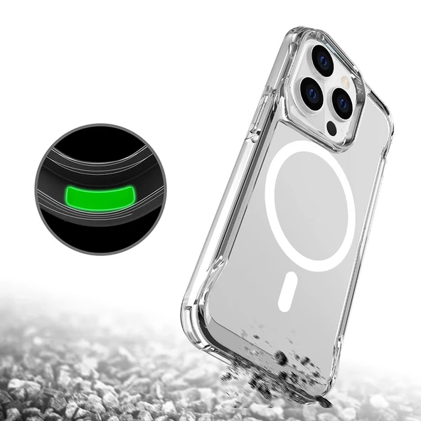 Apple iPhone 14 Pro Kılıf Zore M-safe Şarj Özellikli T-Max M-safe Kapak - 5