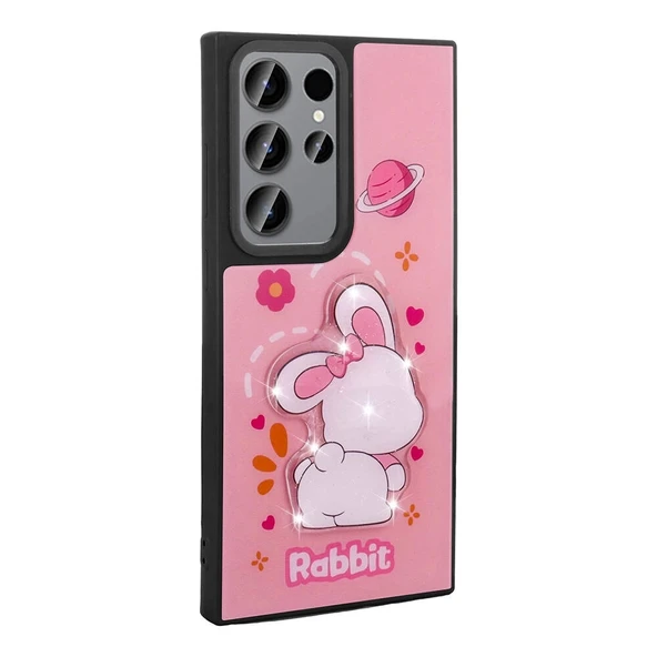 Galaxy S23 Ultra Kılıf Parlayan Kabartmalı İkonik Figürlü Zore Amas Silikon Kapak - 4