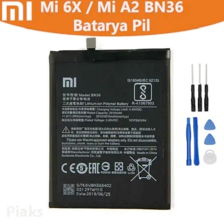 XİAOMİ Mİ 6X/REDMİ A2/Mİ A2 BN36  PİL BATARYA ve TAMİR SETİ - Resim 2