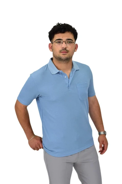 Erkek Polo Yaka Cepli Tişört T-139 BGL-ST04591 - Resim 6