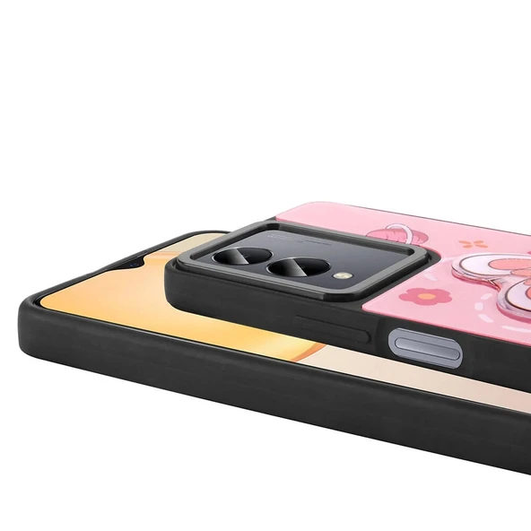 Vivo Y36 5G Kılıf Parlayan Kabartmalı İkonik Figürlü Zore Amas Silikon Kapak - 6