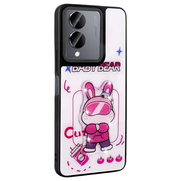 Vivo Y36 5G Kılıf Parlayan Kabartmalı İkonik Figürlü Zore Amas Silikon Kapak - 2