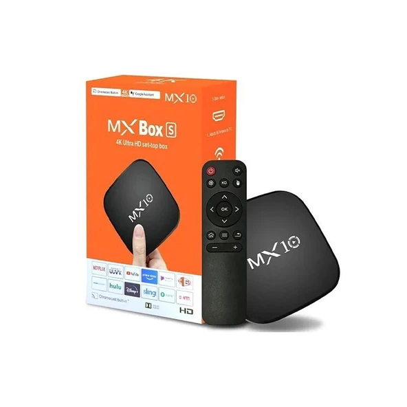 Castu MX10-1GB MX BoxS Android TV Box Chromecast. Android 13 1 Gb Ram 8Gb Bellek WİFi 2.4-5G - 5