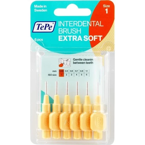 Tepe Blister Extra Soft Arayüz Fırçası Turuncu 0.45Mm 6'Lı T201