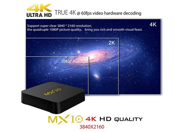 Castu MX10-1GB MX BoxS Android TV Box Chromecast. Android 13 1 Gb Ram 8Gb Bellek WİFi 2.4-5G - 6
