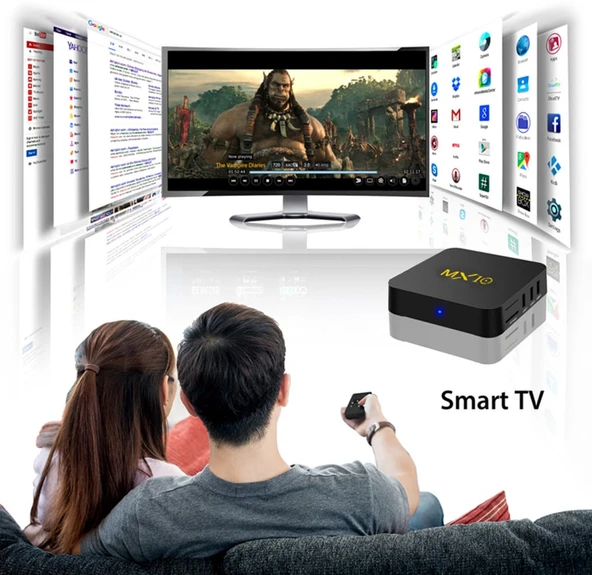 Castu MX10-1GB MX BoxS Android TV Box Chromecast. Android 13 1 Gb Ram 8Gb Bellek WİFi 2.4-5G - 4
