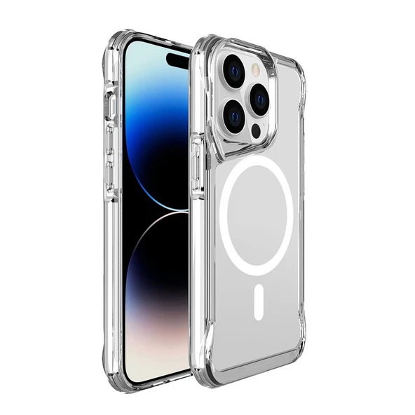 Apple iPhone 15 Pro Max Kılıf Zore M-safe Şarj Özellikli T-Max M-safe Kapak