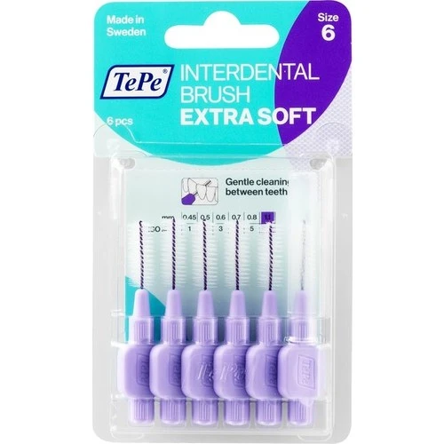 Tepe Blister Extra Soft Arayüz Fırçası Mor 10Mm 6'Lı T200