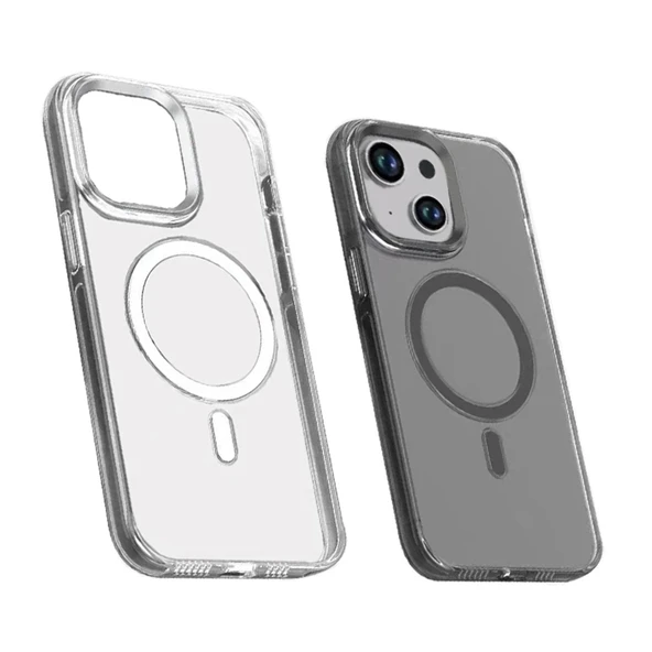 Apple iPhone 15 Plus Kılıf Zore Wireless Şarj Özellikli Şeffaf Efsane Kapak