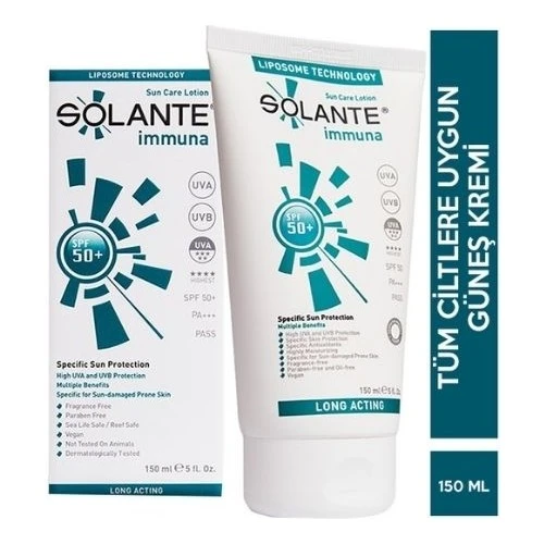 Solante Immuna Deri Kanserini Önlemeye Yardımcı Güneş Koruyucu Losyon Spf50+ 150Ml