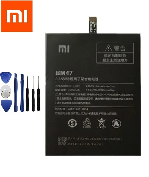 Xiaomi Redmi Mi 3/3S/4X Pil Batarya BM47 ve Tamir Seti ürün görseli