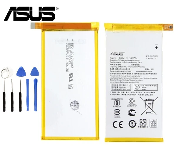 Asus Zenfone Deluxe Pil Batarya ZS570KL C11P1603 ve Tamir Seti ürün görseli