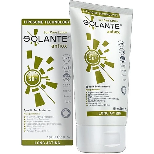 Solante Antiox Anti-Aging Etkili Güneş Koruyucu Losyon Spf50+ 150Ml