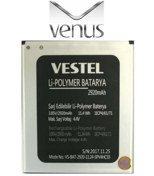 Vestel Venüs V3 5530 Pil Batarya VS-BAT-2920-11.24 İTHAL - Resim 2