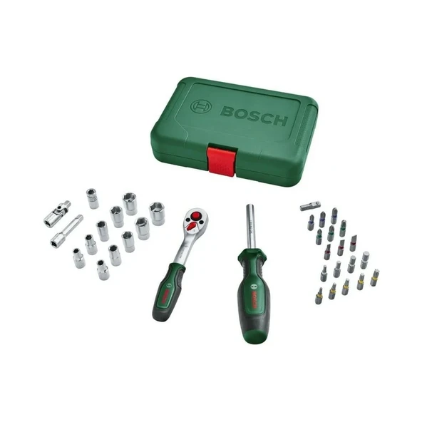 Bosch Cırcırlı Tornavida ve Lokma Takımı 34 Parça - 1600A02BY1 - 2