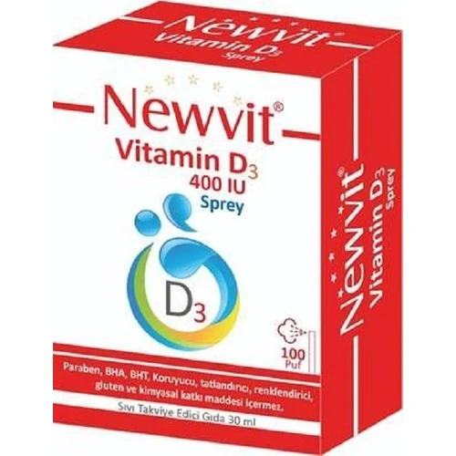 Newvıt Vıtamın D3 400 Iu Sprey 30 Ml