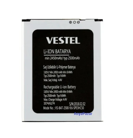 Vestel Venüs E3  Pil Batarya VS-BAT-2500 İthal ürün görseli