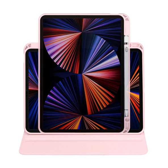 Apple iPad Pro 11 2018 Kılıf Zore Termik Kalem Bölmeli Dönebilen Standlı Kılıf - Resim 7