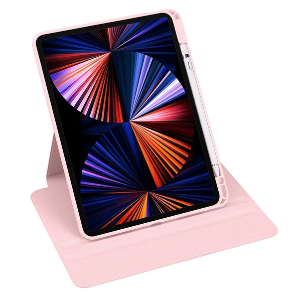 Apple iPad Pro 11 2018 Kılıf Zore Termik Kalem Bölmeli Dönebilen Standlı Kılıf - Resim 4