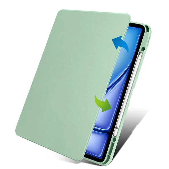 Apple iPad Pro 11 2018 Kılıf Zore Termik Kalem Bölmeli Dönebilen Standlı Kılıf - Resim 9