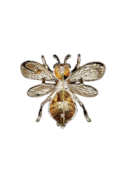 Gökkuşağı Parıltılı Arı Broşu - Resim 5