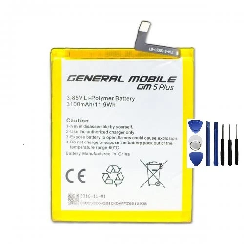 General Mobile GM5 Plus Pil Batarya ve Tamir Seti - Resim 2