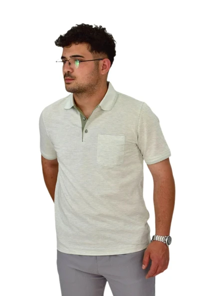 Erkek Polo Yaka Düğmeli Tişört t-224 BGL-ST04590 - Resim 7