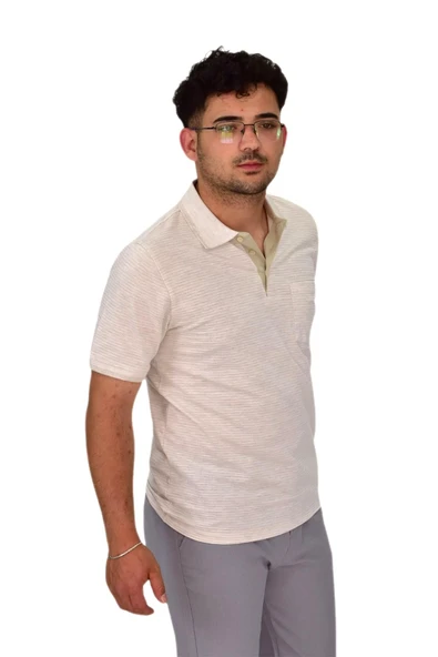 Erkek Polo Yaka Düğmeli Tişört t-224 BGL-ST04590 - Resim 9