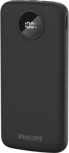Philips DLP7712 PowerBank 10000 mAh 3.7V Taşınabilir Şarj Cihazı, 3 Port, 22.5W Hızlı Şarj, USB-C ve 2x USB-A, Korumalı Şarj, (Siyah)