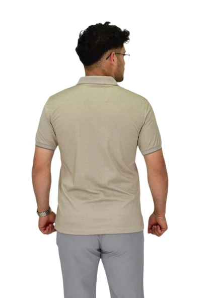Erkek Polo Yaka Pano Çizgili Tişört T273 BGL-ST04592 - Resim 12