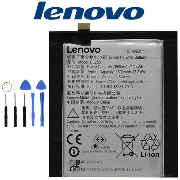 Lenovo Vibe X3 Pil Batarya BL258 ve Tamir Seti - Resim 2