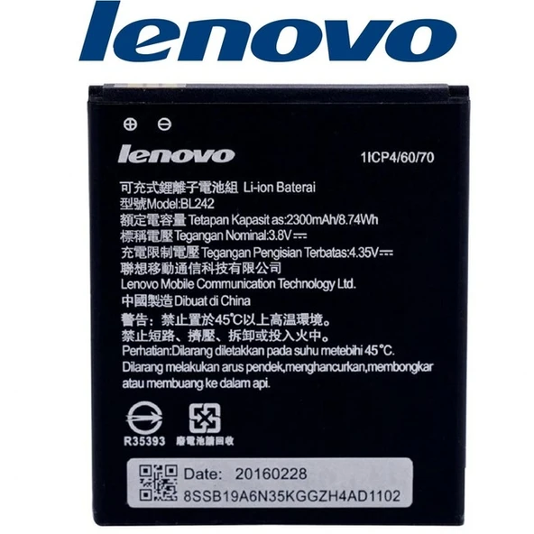 Lenovo A6000 / Vibe C Batarya Pil  BL242 - Resim 2