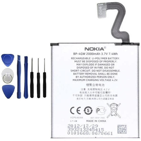 Nokia Lumia 625 Batarya Pil Tamir Seti BP-4GW - Resim 2